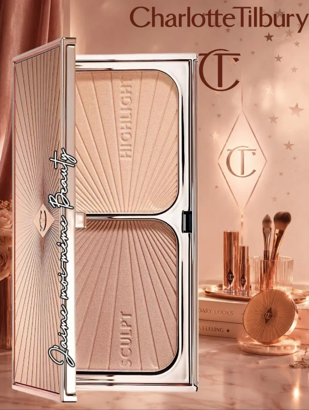 Charlotte Tilbury Bronzer Sculpt & Highlight Duo - Light To Medium